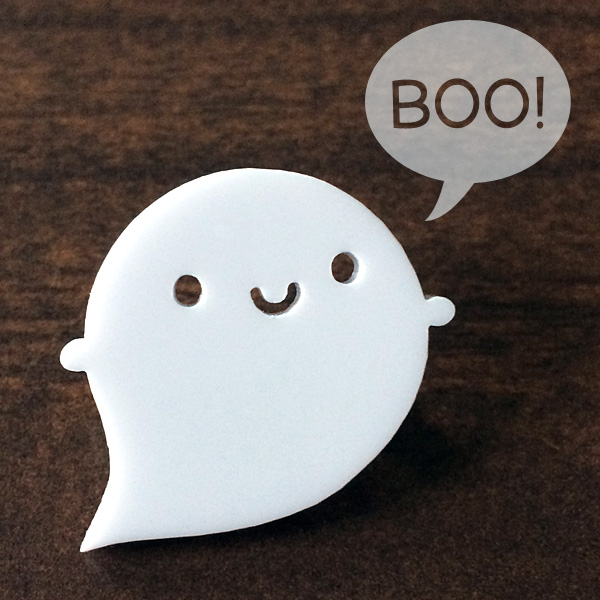 Boo! Little Ghost Brooches