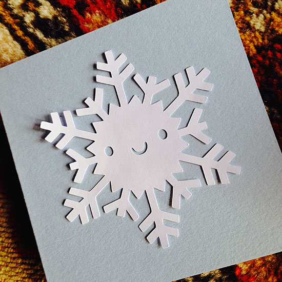 snowflake christmas card