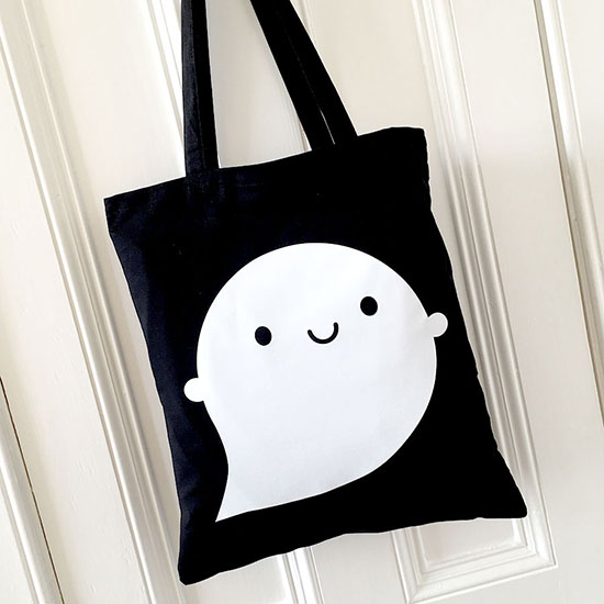 ghost tote bag