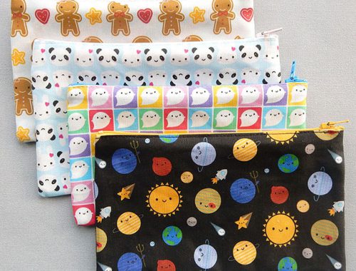 spoonflower fabric pencil cases