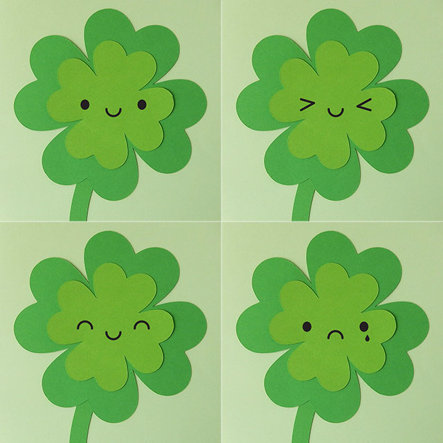 lucky clover paper cut tutorial copyright marceline smith
