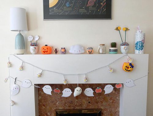 halloween mantelpiece display