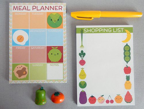 meal planner and shopping list notepads