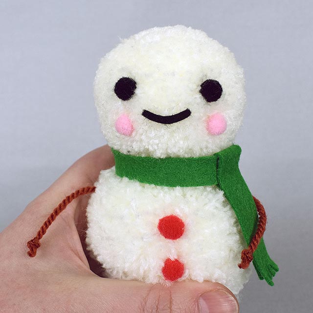 kawaii pom pom snowman