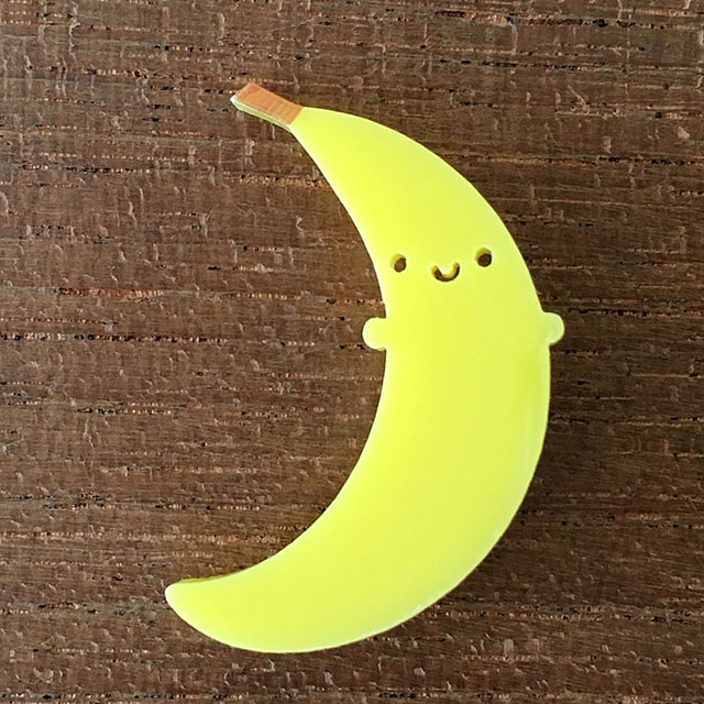 kawaii banana fruit brooch