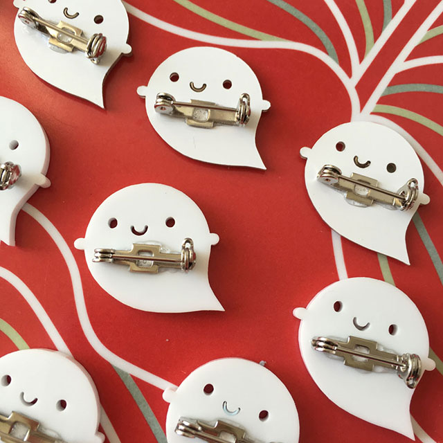 Little Ghost Brooches