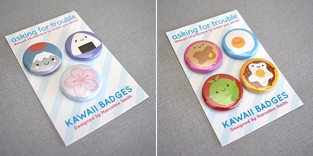 kawaii badges