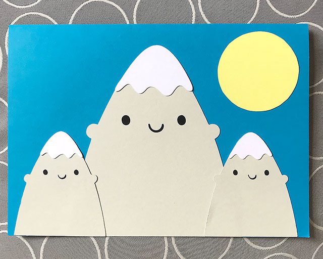 paper crafts father's day mountain card