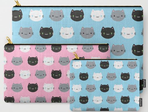 cute cats and kawaii kittens pouches