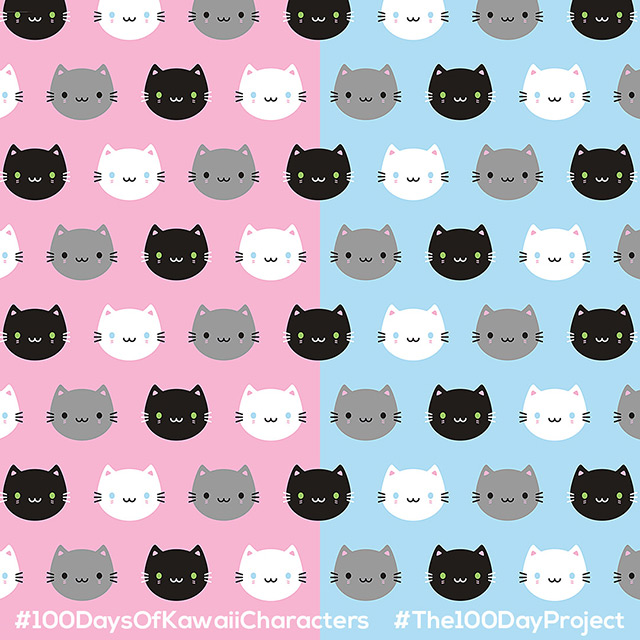 cute cats and kawaii kittens patterns