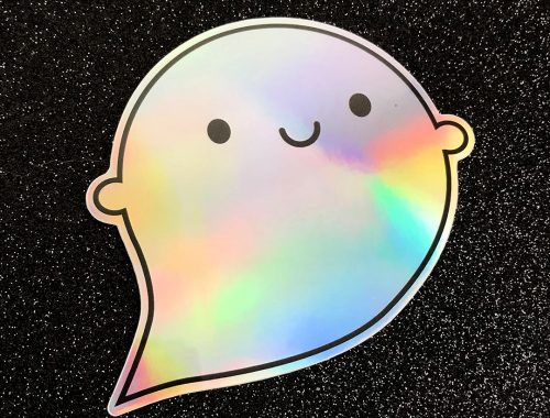 Little Ghost Holographic Stickers