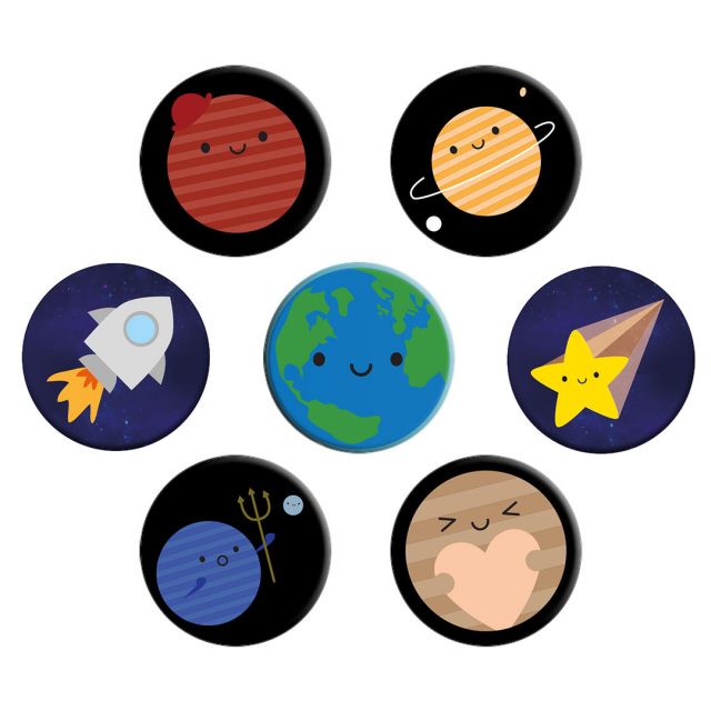 kawaii space badges