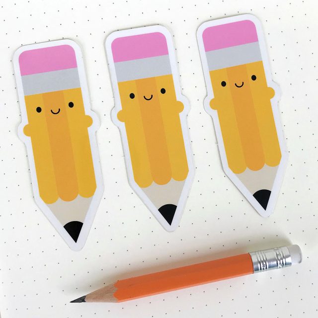 kawaii pencil stickers