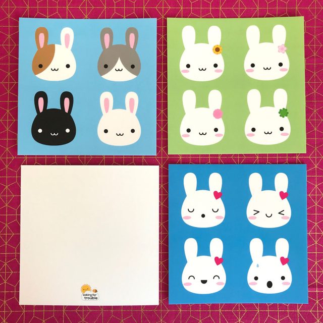 bunny postcards