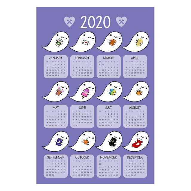 Kawaii 2020 Calendar - Ghost Favourites