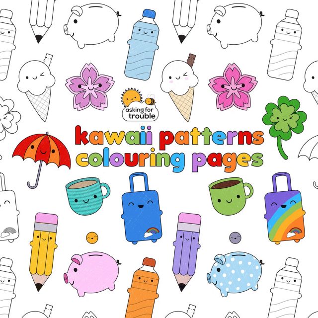 kawaii colouring pages