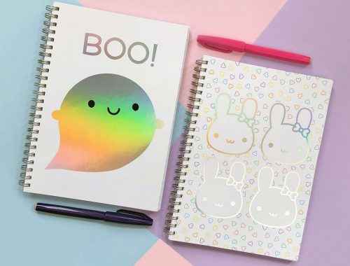 rainbow foil notebooks