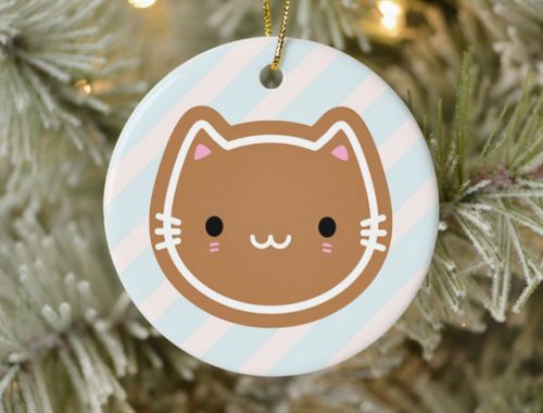 Gingerbread Cookie Cat christmas ornament