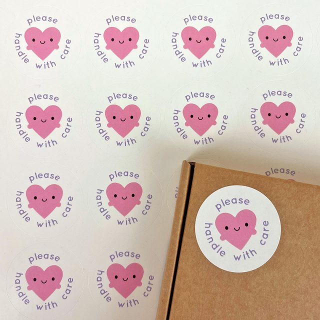 handle with care stickers