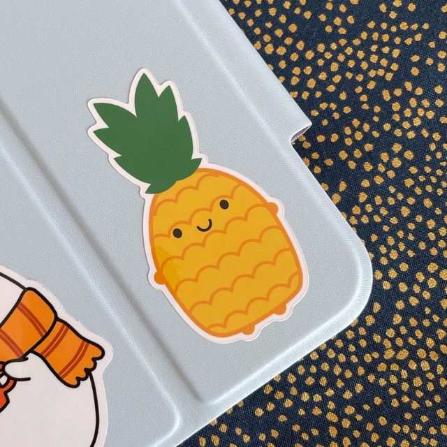 pineapple kawaii vinyl stickers