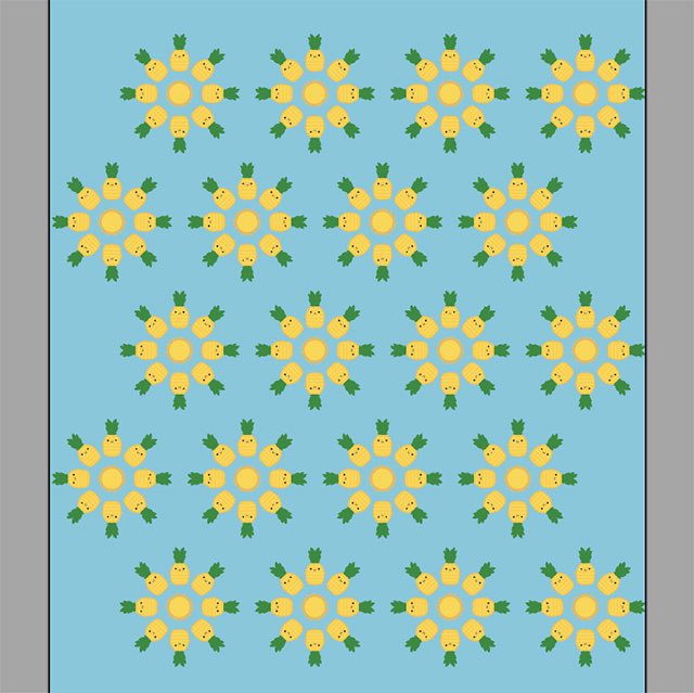 pineapples pattern process
