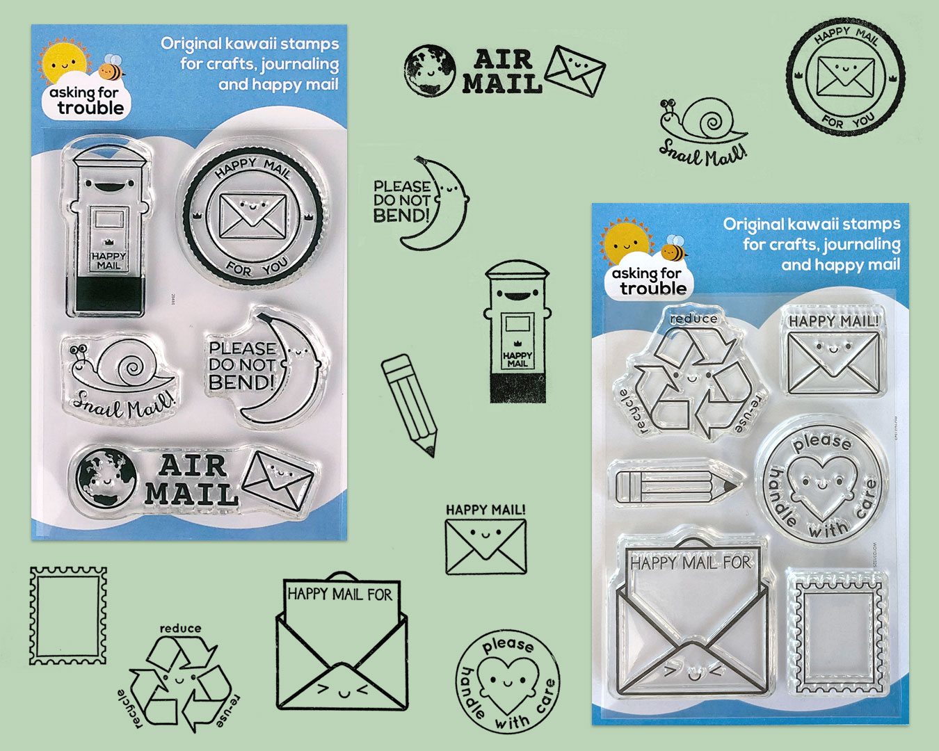 New! Happy Mail Clear Stamps