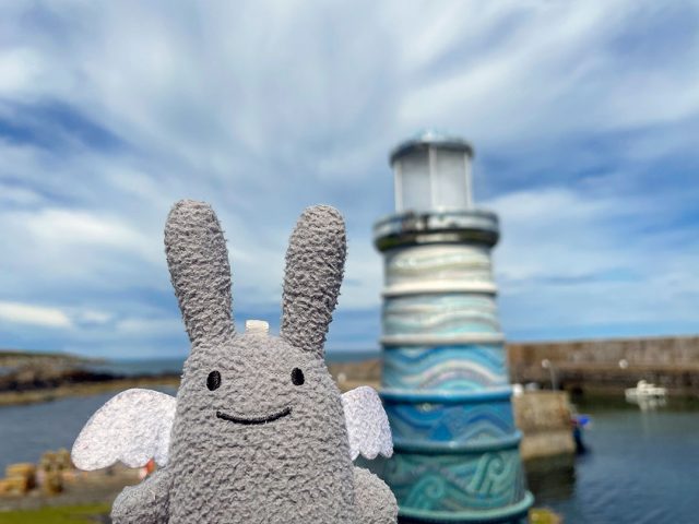 Angel Bunny at Portsoy lighthouse