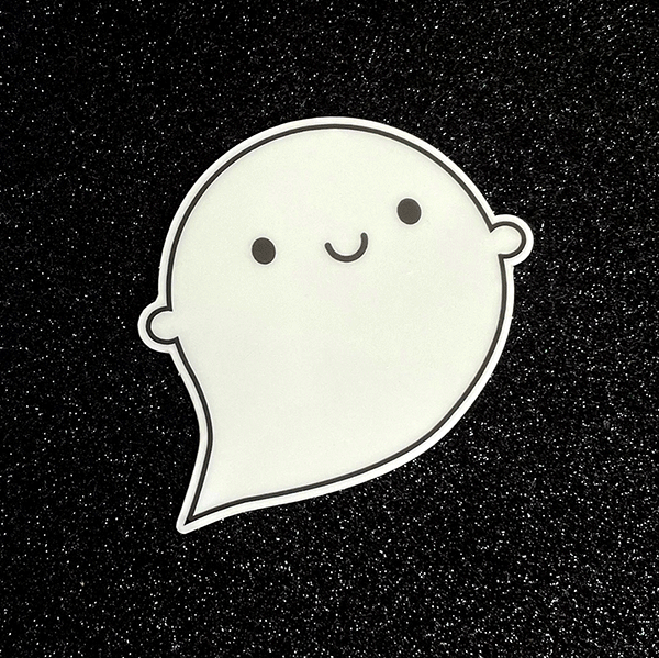 glow in the dark ghost sticker