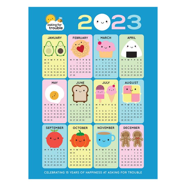 kawaii food 2023 calendar