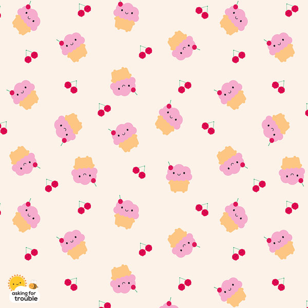 cupcakes and cherries pattern