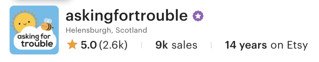 Etsy 9000 sales