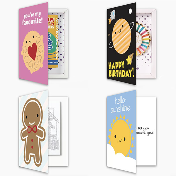 kawaii cards with gifts
