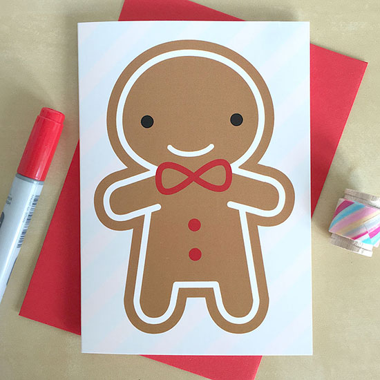 gingerbread man card