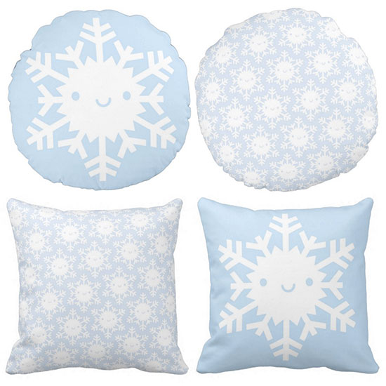snowflakes pillows