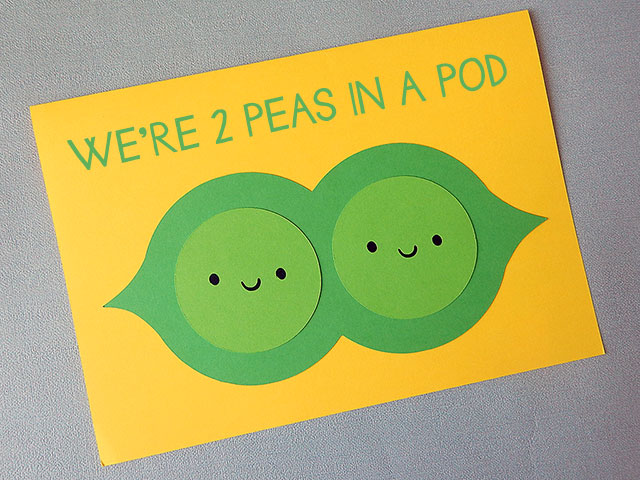How To: Make Paper Cut Peapod Cards