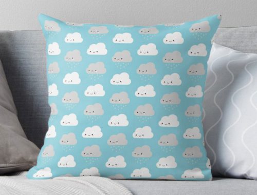 cute clouds pillow