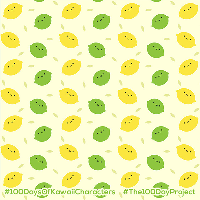 New Pattern: Kawaii Lemons & Limes (25% off today)