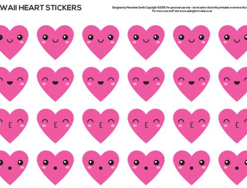heart stickers printable