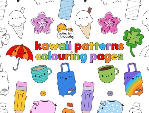 kawaii colouring pages