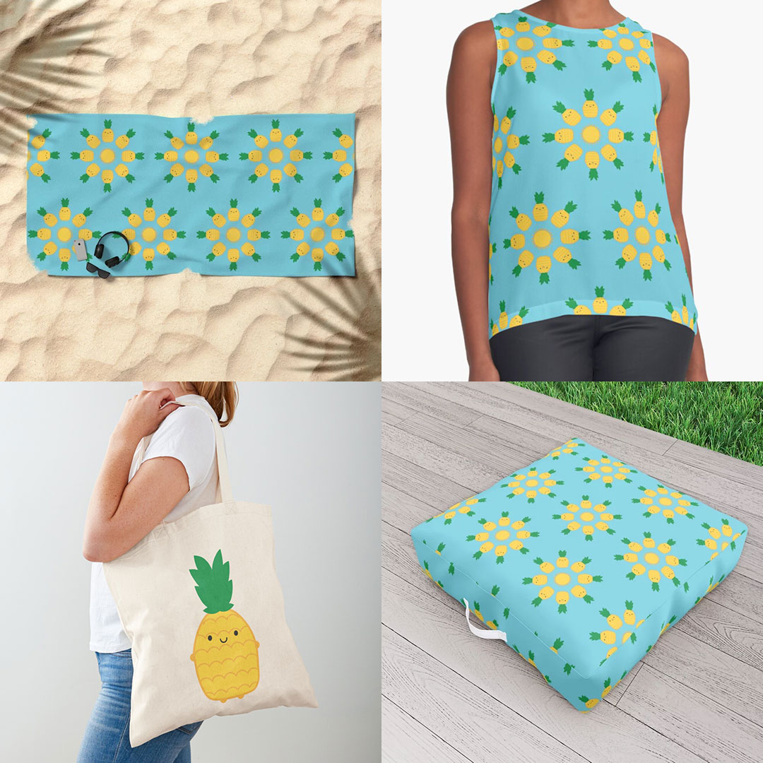 Baby Pineapples For Print-on-Demand