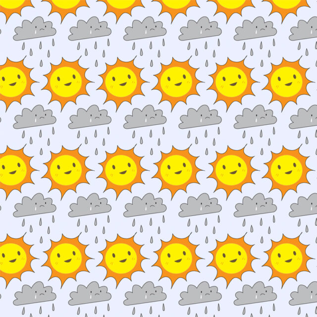 Kawaii Sun & Rain pattern