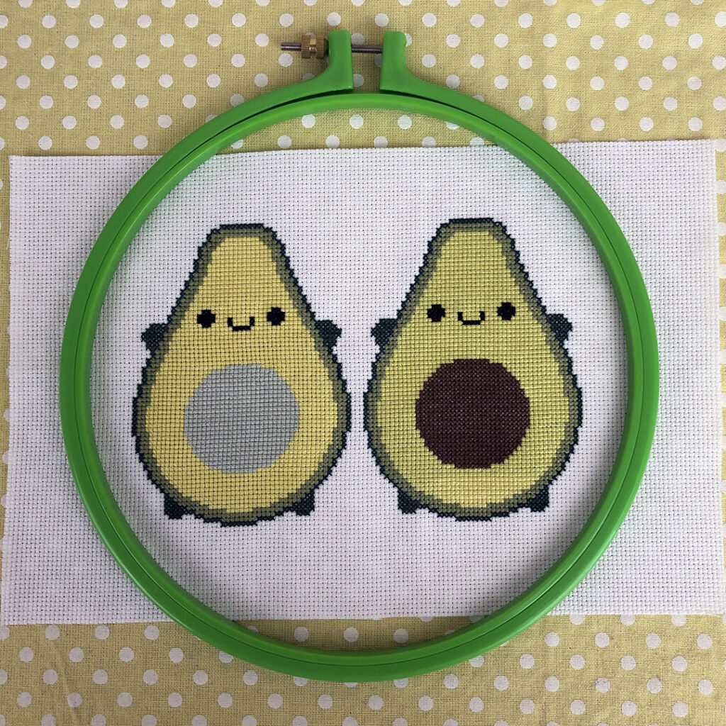 avocado cross stitch