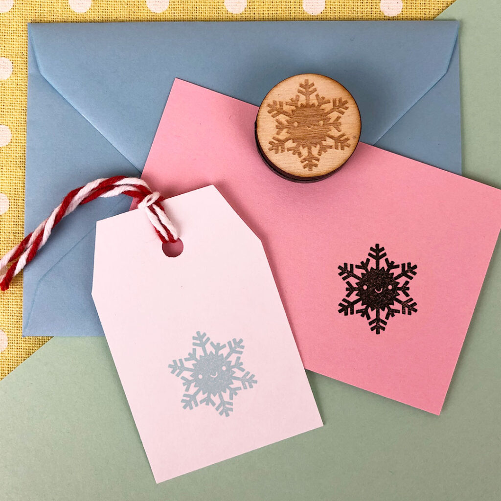 snowflake polymer stamp