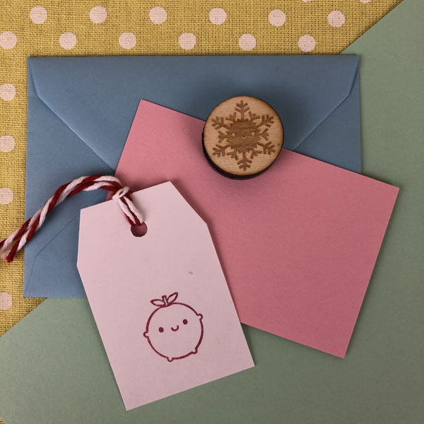 snowflake polymer stamp